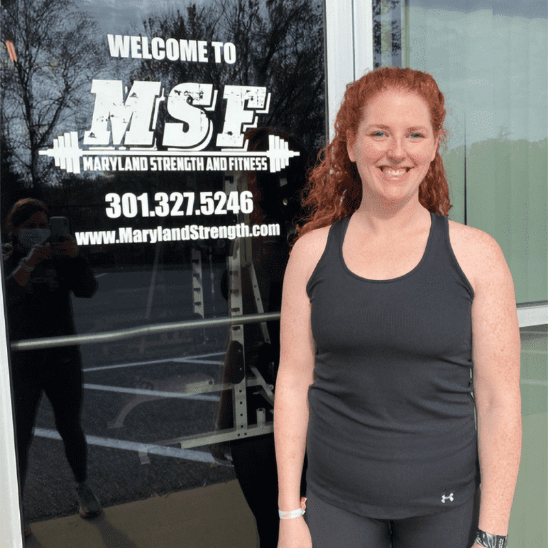 Julie coach at Maryland Strength and Fitness